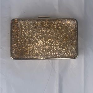 Michael Kors gold swarovski clutch